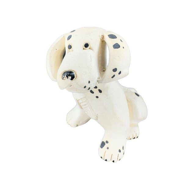 Artesania Rinconada Figurine Made In Uruguay Marked Whimsical Dalmatian Dog VTG - Picture 1 of 16